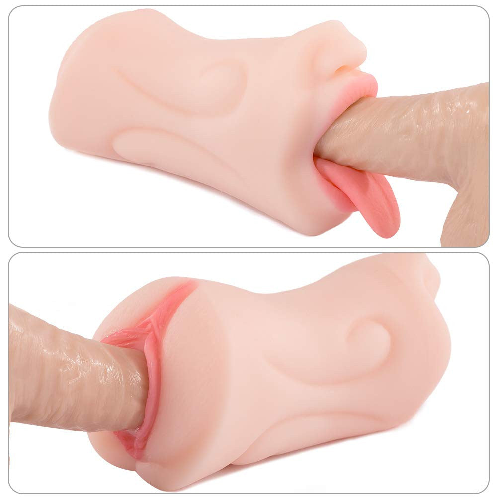 5.9-Inch Pocket Pussy Realistic Mouth with 3D Teeth and Tongue