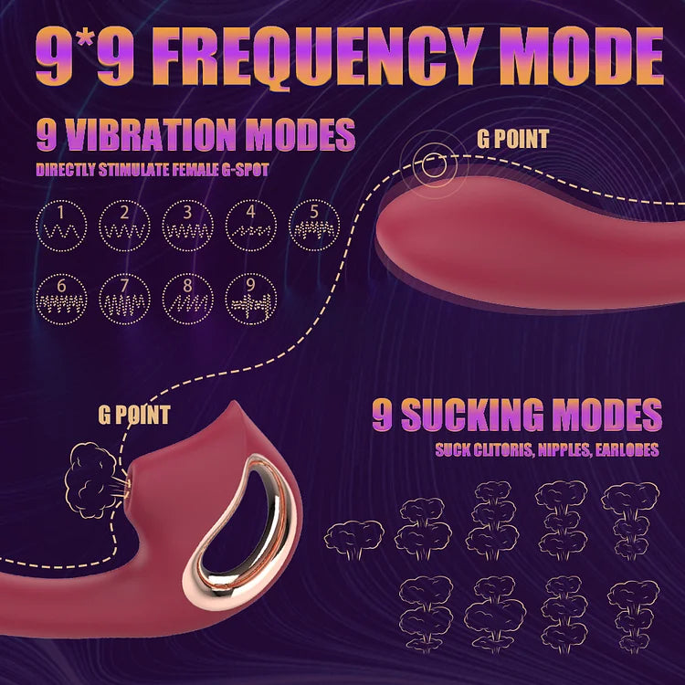 Fashion Women's Masturbation G-spot Stick Sucking Vibrating Stick Husband And Wife Share Adult Articles
