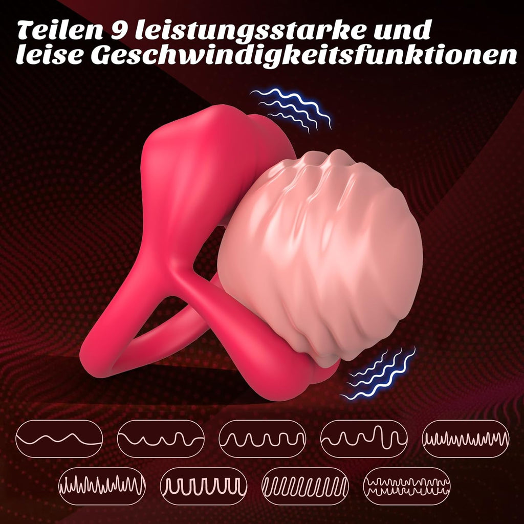 Vibrating Cock Ring Couples Sex Toys, Penis Ring Male Vibratar Toys with Clitoris Stimulate, Cockring with 10 Vibrations Sex Toýs for Man Couples