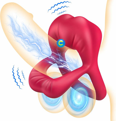 Vibrating Cock Ring Couples Sex Toys, Penis Ring Male Vibratar Toys with Clitoris Stimulate, Cockring with 10 Vibrations Sex Toýs for Man Couples