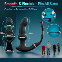Load image into Gallery viewer, Prostate Massager Male Sex Toys, Expanding Anal Plug Steel Beads &amp; 60° Finger-Thrust Motion, Vibrating Butt Plug with 7 Tapping &amp; Vibrating Modes Anal Toys, Cock Ring Adult Sex Toy for Women Couples