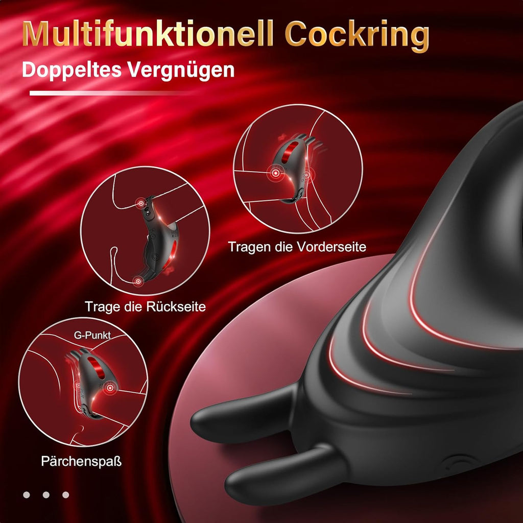 Sex Spielzeug für die Männer Penisring mit Einstellbare Größe, Cockring Vibration Sex Spielzeug für Paare mit Rabbit Vibrator für Klitoris, Erotik Sexspielzeug Penis Ring Sex 7 Vibrationsmodi Sex Toys