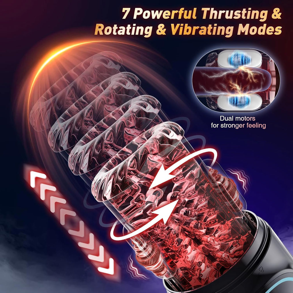 5-in-1 Automatic Thrusting & Sucking Male Masturbator