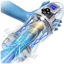 Load image into Gallery viewer, Rogen - Fully Transparent Vibrating Sucking Voice Male Mechanical Stroker